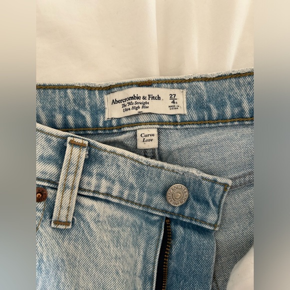 Abercrombie curve love 90s straight ultra high rise jeans - Picture 2 of 3